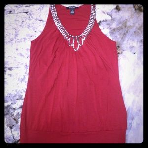 White House Black Market Metal Collar top